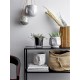 Pot de fleurs blanc visage