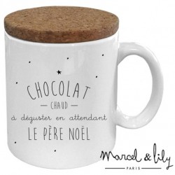 Mug avec couvercle Recette chocolat de Noël