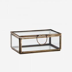 Boîte en verre et métal finition perlée - Petit format
