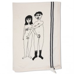 Torchon Couple nu ligné