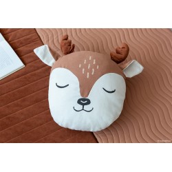 Coussin tête de biche en velours