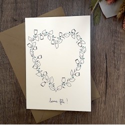 Carte et enveloppe Bonne fete