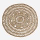 Tapis rond en jute ajouré 120cm