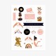 Feuilles de stickers motifs Love and Thank you