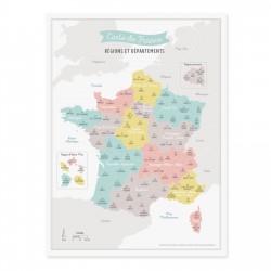 Affiche Carte de France A3