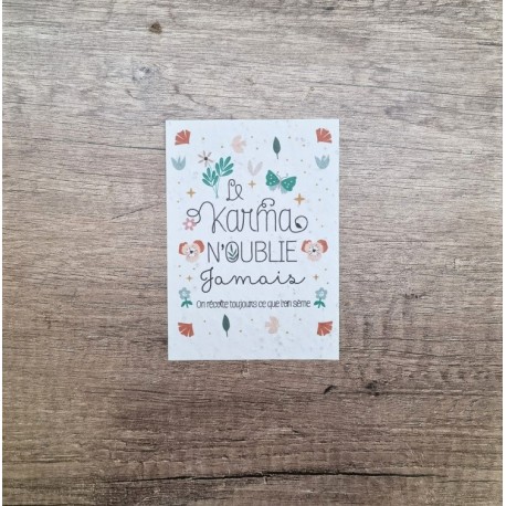 Carte à planter Karma