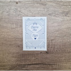 Carte à planter Papa blue line