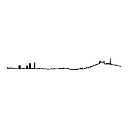Silhouette de Lyon noir - Grand format