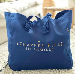 Cabas Lily bleu marine Echappée belle en famille