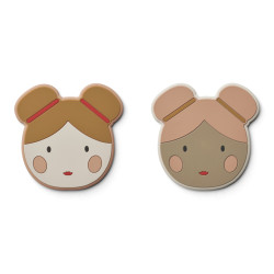 Lot de 2 anneaux de dentition - Doll sandy mix