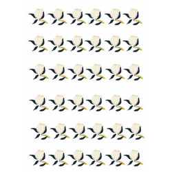 Pochette de 6 planches de 24 stickers - nenuphars