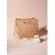 Sac tressé Cristobal sable et blanco
