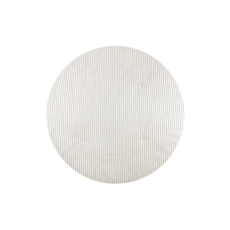 Tapis de jeu rond Fluffy - Rayé bleu/naturel