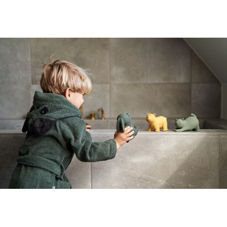 Lot de 3 jouets de bain - Cat rabbit bear green