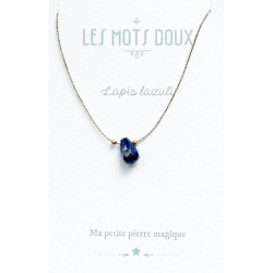 Collier fil doré Lapis lazuli
