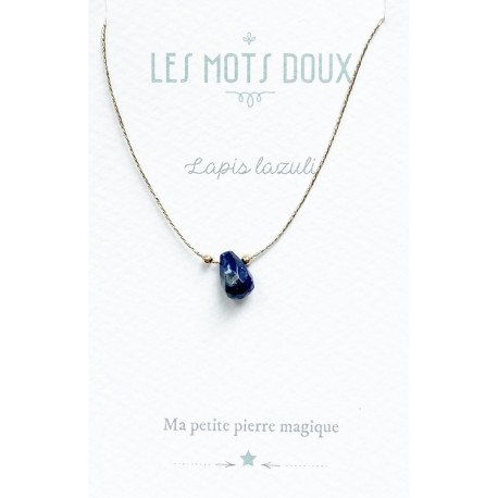 Collier fil doré Lapis lazuli