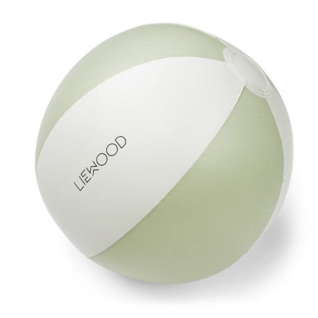 Ballon de plage rayé - Dusty mint/Creme de la creme