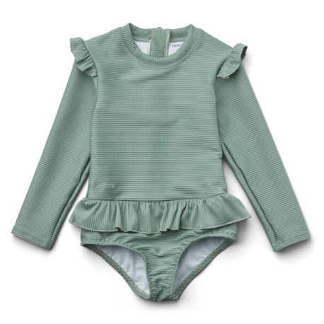 Maillot de bain à manches et volants Peppermint - 1/3 mois