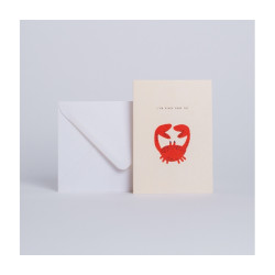 Carte Crabe J'en pince pour toi