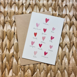 Carte et enveloppe Maman Coeurs