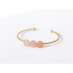 Bracelet/jonc Trio poudre/or rose/pêche SS22