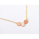Collier Trio Poudre/or rose/pêche