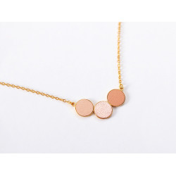 Collier Trio Poudre/rose rose/pêche SS22