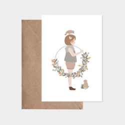 Carte Petite fille à la couronne