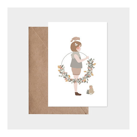 Carte Petite fille à la couronne