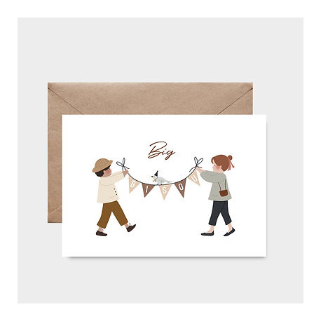 Carte Banderole Big bisou
