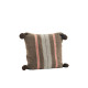 Coussin 50cm x 50cm choco et corail