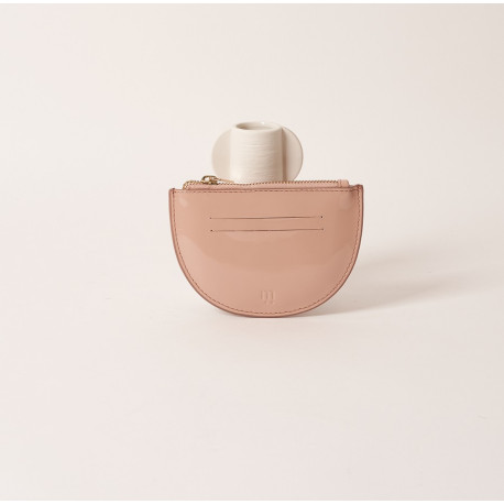 Porte-monnaie Simone - vernis rose