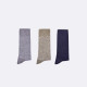 Trio de chaussettes chinées vert/bleu et marine uni - 38/41