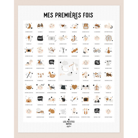 Kit affiche à dater - Mes première fois