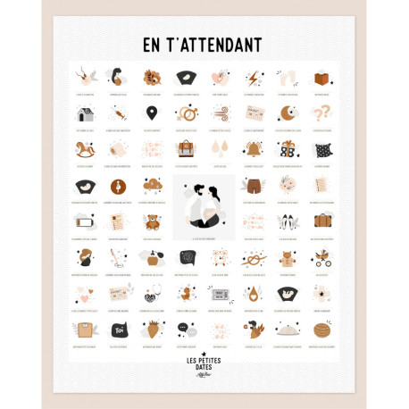 Kit affiche à dater - En t'attendant