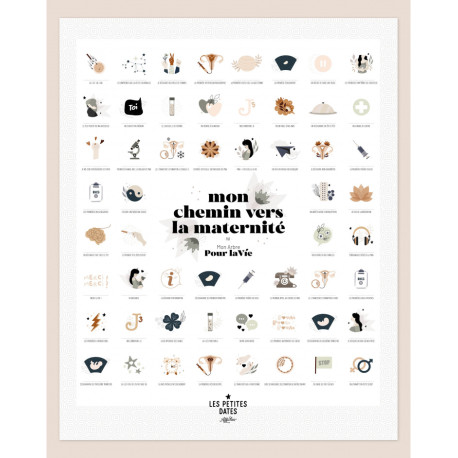 Kit affiche à dater - Mon chemin vers la maternité