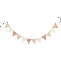 Guirlande de fanions en tissu Bahia - Pink
