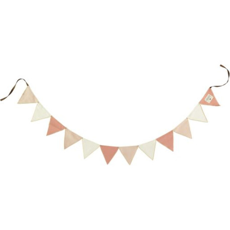 Guirlande de fanions en tissu Bahia - Pink