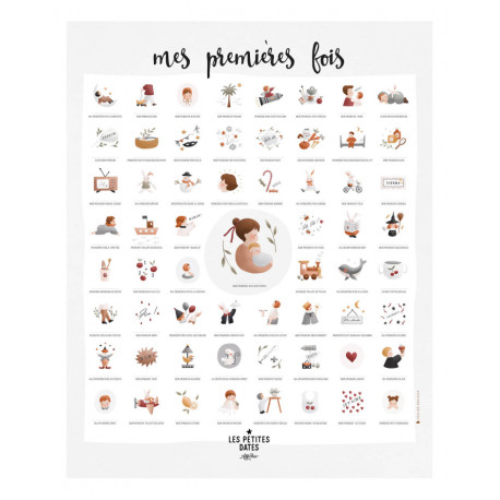 Kit affiche à dater - Mes premières fois par Atelier oranger