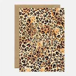 Carte Happy Bday leopard