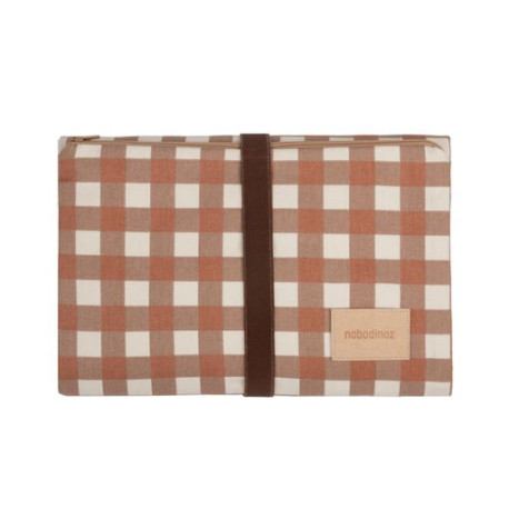 Matelas à langer nomade Hyde park - Terracotta cheks