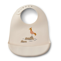 Bavoir en silicone - All together sandy hippo