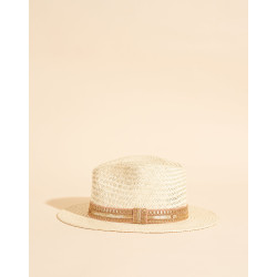 Chapeau César Galon indien rose et doré - L