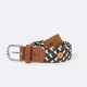 Ceinture kaki pointillés ecru