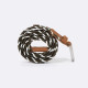 Ceinture kaki pointillés ecru