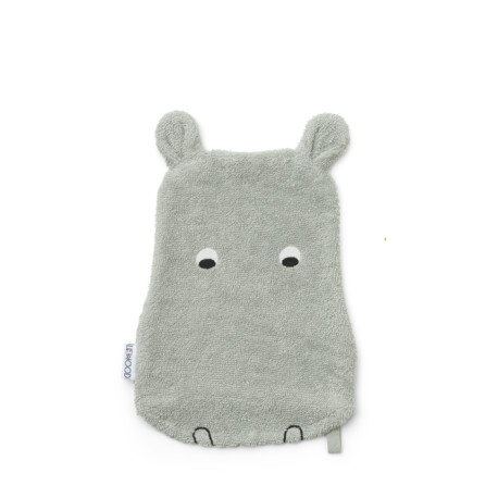 Gant de toilette - Hippo dove blue