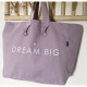 Cabas Lily lilas "Dream big"