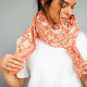 Big foulard Coeurs - Papaye