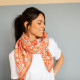 Big foulard Coeurs - Papaye