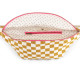 Sac banane damier - écru/caramel